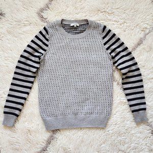 MADEWELL Striped Heart Pullover Sweater Sz S